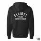 Mobile Preview: ELLIOTT ´False Cathedrals´ - Black Zipper Hooded Sweatshirt​ - Back