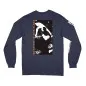 Mobile Preview: Rückseite - Youth Of Today 'We're Not In This Alone' Design auf Navy blauem Longsleeve