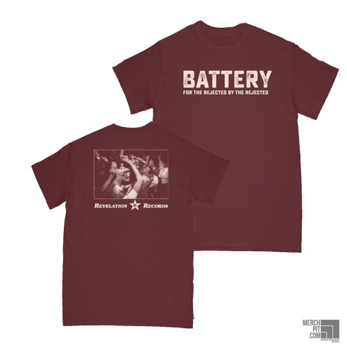 BATTERY ´For The Rejected By The Rejected´ - Burgundy T-Shirt