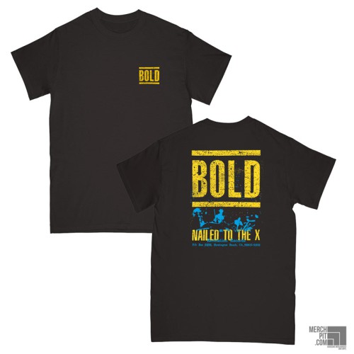 BOLD ´Speak Out´BOLD ´Nailed To The X´ - Black T-Shirt - Powder Blue T-Shirt
