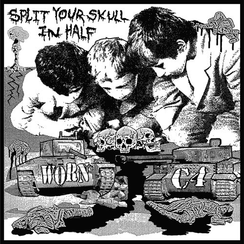 C4 & WORN ´Split Your Skull In Half´ Cover Artwork