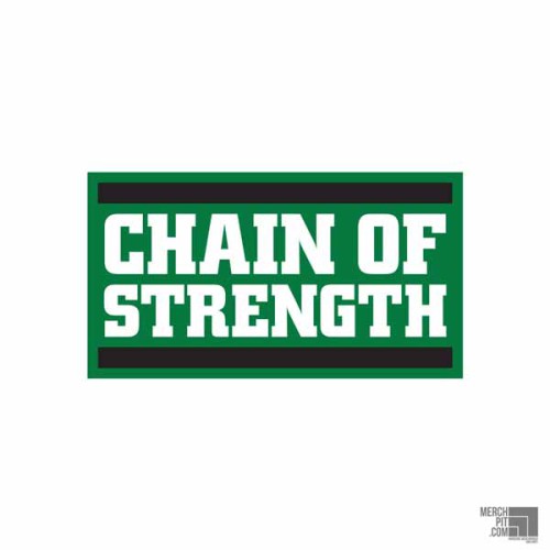 CHAIN OF STRENGTH Square Band Logo Sticker Green