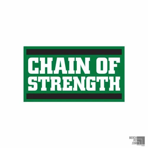 CAIN OF STRENGTH Band Logo Aufkleber Rechteckig in grün