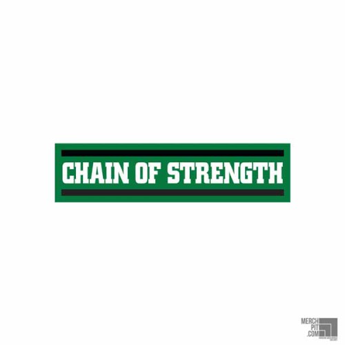 CHAIN OF STRENGTH Band Logo Green Sticker
