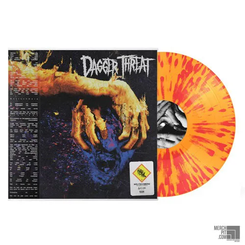 DAGGER THREAT ´Weltschmerz´ Orange with Red Splatter Vinyl