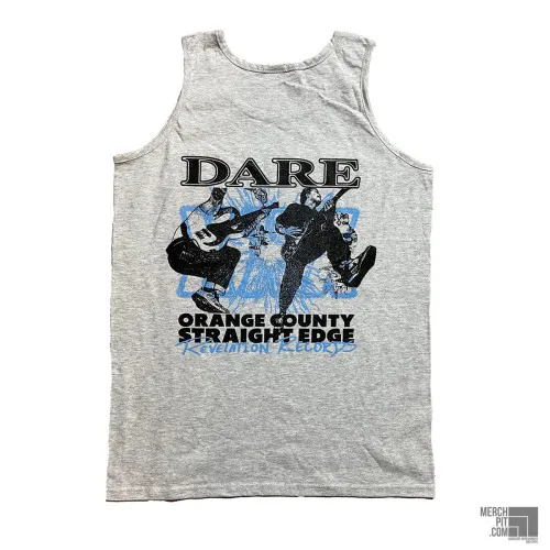 DARE ´XXX - Orange County Straight Edge´ - Sports Grey Tank Top - Back