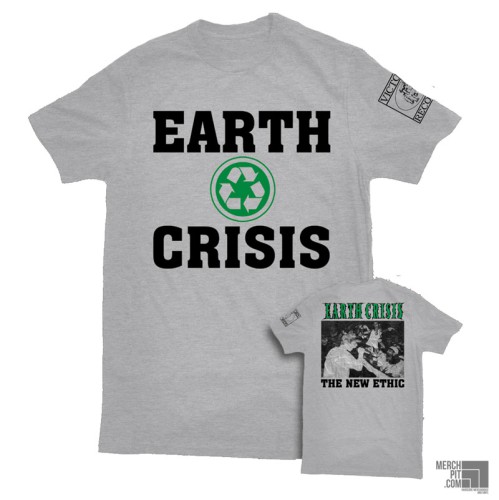 Earth Crisis Tシャツ Lサイズ ダークグレー earth-crisis-recycle-sports-