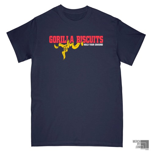 GORILLA BISCUITS ´Hold Your Ground´ - Navy Blue T-Shirt Front
