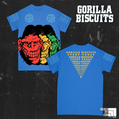 GORILLA BISCUITS ´Triple Gorilla 2021´ - Blue T-Shirt