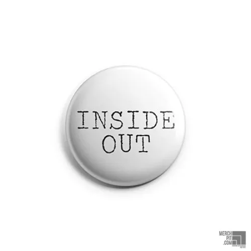 INSIDE OUT ´Black on White Logo´ Button