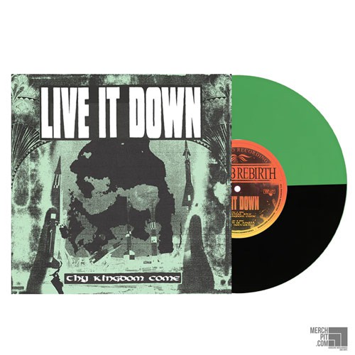 LIVE IT DOWN ´Thy Kingdom Come´ Half Green & Half Black Vinyl