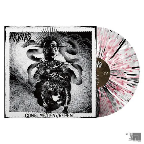 NO/MAS ´Consume/Deny/Repent´ Clear w/ Black, Oxblood And Silver Splatter