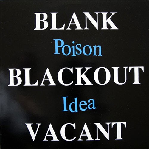 POISON IDEA ´Blank Blackout Vacant´ Album Cover