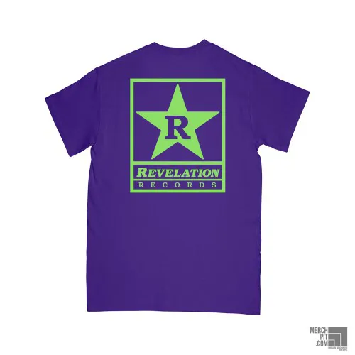 REVELATION RECORDS ´Neon Green Logo´ - Purple T-Shirt - Back