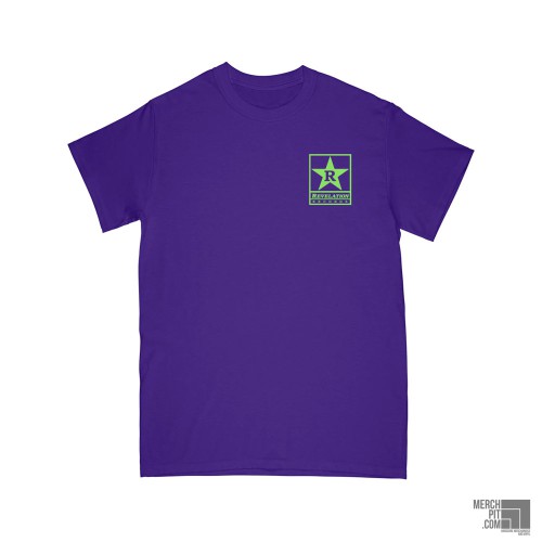 REVELATION RECORDS ´Neon Green Logo´ - Purple T-Shirt - Front
