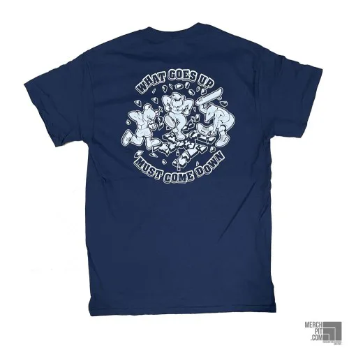 SIDE BY SIDE ´What Goes Up´ Navy Blue T-Shirt - Back