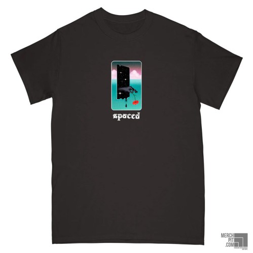 SPACED ´The Rose´ Black T-Shirt - Front