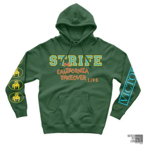 STRIFE ´The California Takeover Live´ Forest Green Hoodie - Front