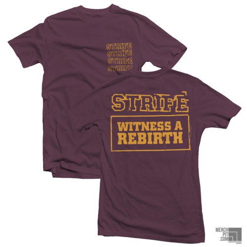 STRIFE ´Witness A Rebirth Box Logo´ - Burgundy T-Shirt