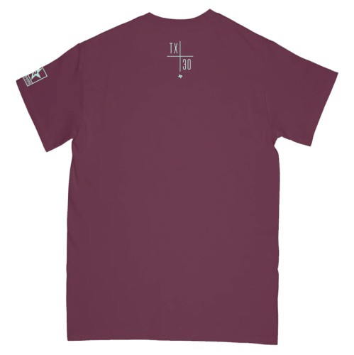 TEXAS IS THE REASON ´Jack With One Eye´ (Maroon) T-Shirt - Back
