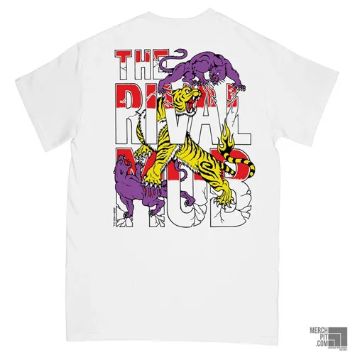 THE RIVAL MO ´Big Cats´ Weißes T-Shirt Rückseite