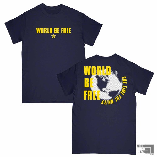 WORLD BE FREE ´One Time For Unity´ - Navy Blue T-Shirt