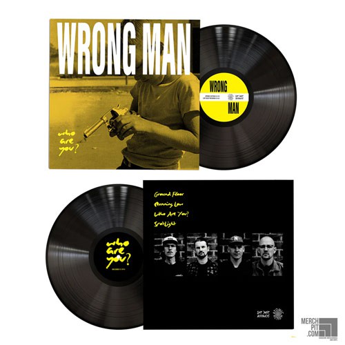 WRONG MAN ´Who Are You?´ Black Vinyl Mock Up
