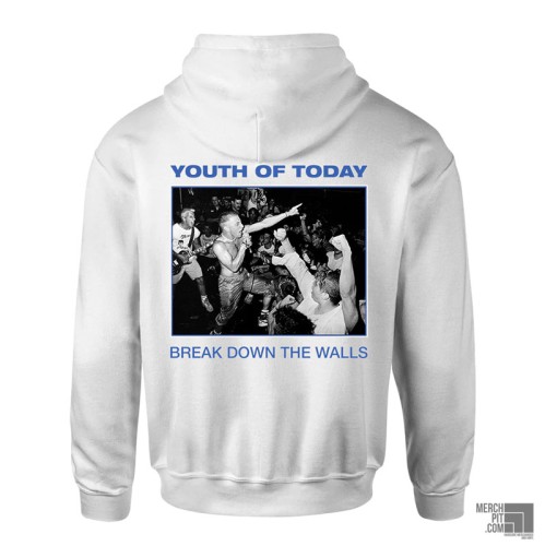 YOUTH OF TODAY ´Break Down The Walls´ - White Champion Hoodie - Back