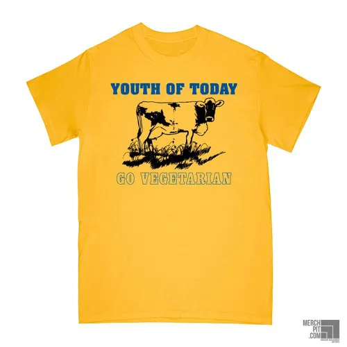 YOUTH OF TODAY ´Go Vegetarian´ - Gold T-Shirt