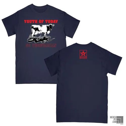 YOUTH OF TODAY ´Go Vegetarian´ - Navy Blue T-Shirt