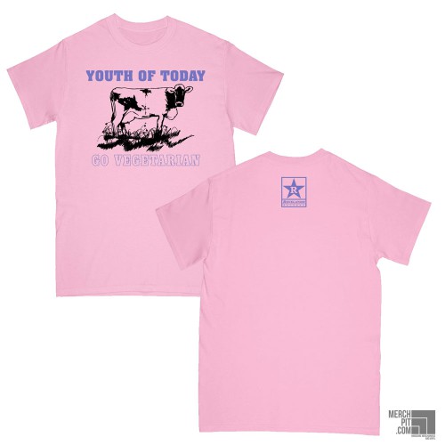 YOUTH OF TODAY ´Go Vegetarian´ - Pink T-Shirt