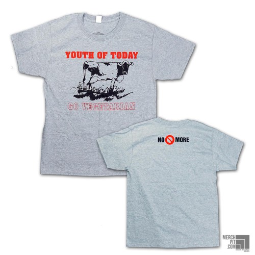 YOUTH OF TODAY ´Go Vegetarian´ - Sports Grey T-Shirt