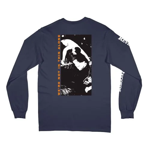 Rückseite - Youth Of Today 'We're Not In This Alone' Design auf Navy blauem Longsleeve
