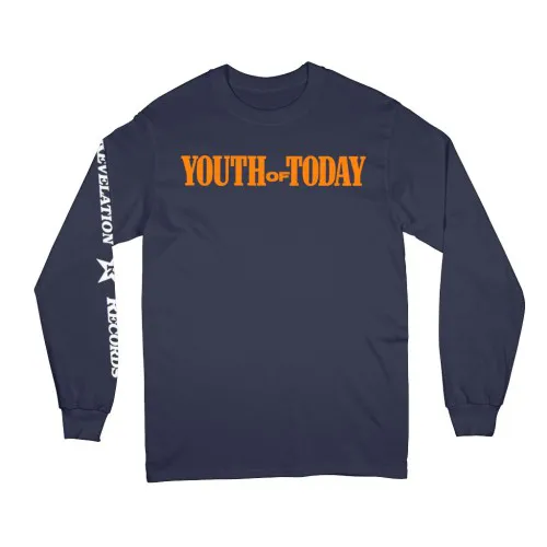 Vorderseite Youth Of Today - We're Not In This Alone Design Navy blaues Longsleeve