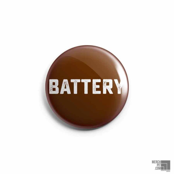 BATTERY ´Logo On Brown´ - Button