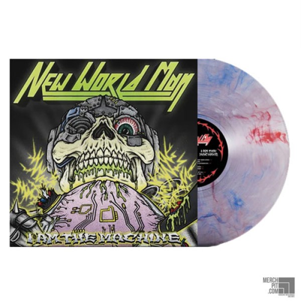 NEW WORLD MAN – I Am The Machine (Clear w/ Blue & Red Marble Vinyl)