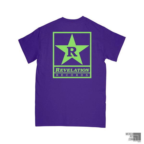 REVELATION RECORDS ´Neon Green Logo´ - Purple T-Shirt - Back