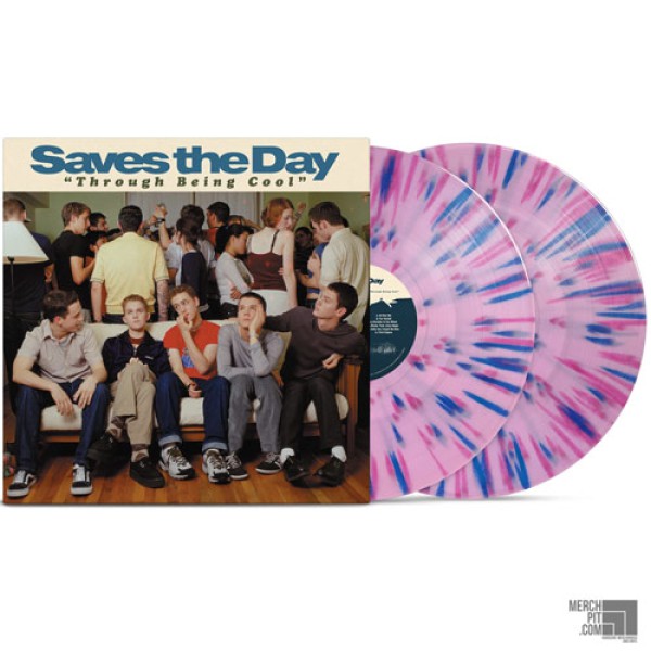 SAVES THE DAY ´Through Being Cool´ Baby Pink with Blue & Magenta Splatter