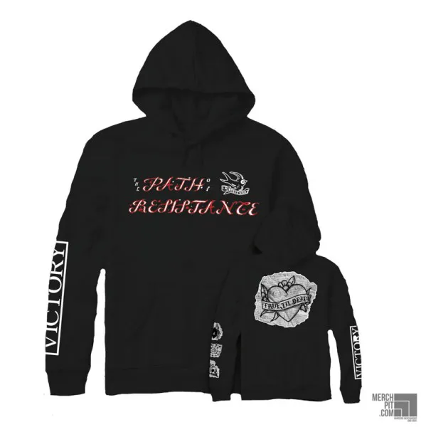 THE PATH OF RESISTANCE ´True Till Death´ Black Hooded Sweatshirt
