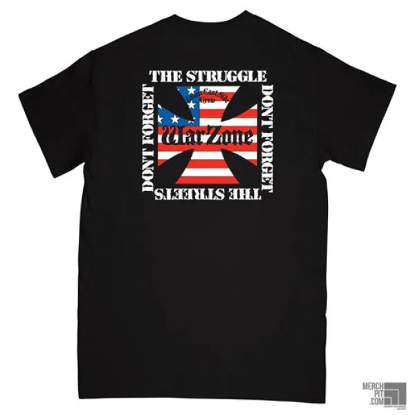 WARZONE ´Dont Forget The Struggle, Dont Forget The Streets´ Black T-Shirt - Back