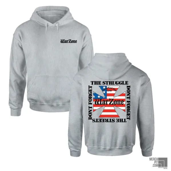 WARZONE ´Don't Forget The Struggle, Don't Forget The Streets´ Heather Grey Hooded Sweatshirt