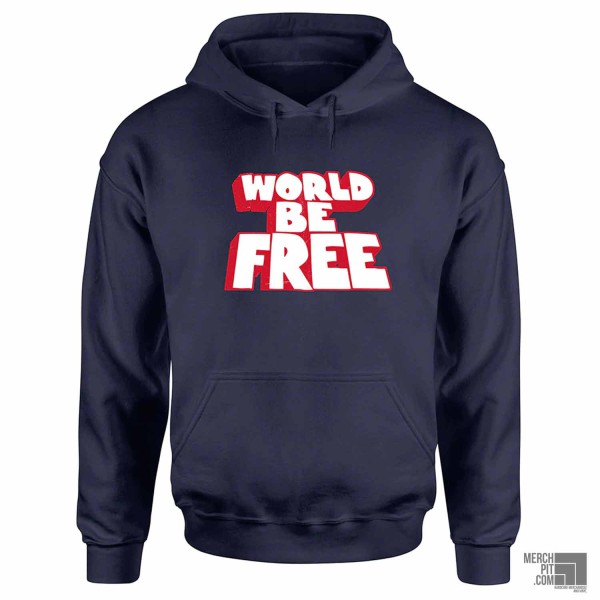 WORLD BE FREE ´Classic Logo´ - Navy Blue Hoodie