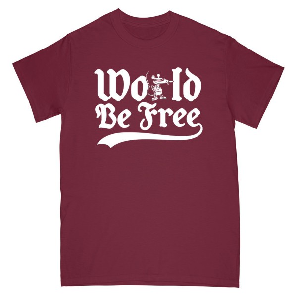 WORLD BE FREE ´Rev Rat´ - Maroon T-Shirt