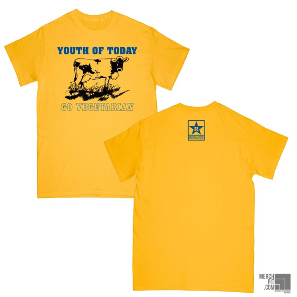 YOUTH OF TODAY ´Go Vegetarian´ - Gold T-Shirt