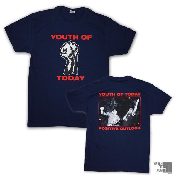 YOUTH OF TODAY ´Positive Outlook´ - Navy Blue T-Shirt
