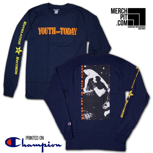 YOUTH OF TODAY ´We're Not In This Alone´ - Navy Blue Champion Longsleeve